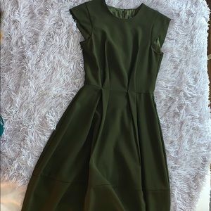 Olive green midi dress